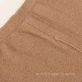 8258men′s Camel Wool Blended Pants for Winter